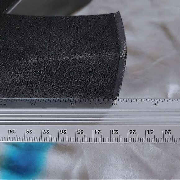 Vtg Stuart Weitzman black suede block heel square toe pumps - Picture 8 of 13